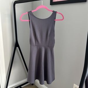 Forever 21 Grey Open Back Mini Dress Sz Small